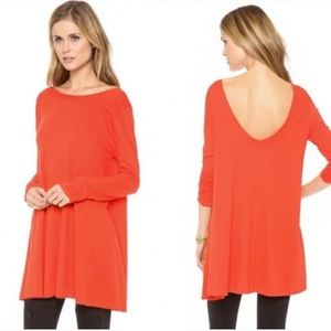 Free People Orange Long Sleeve Top